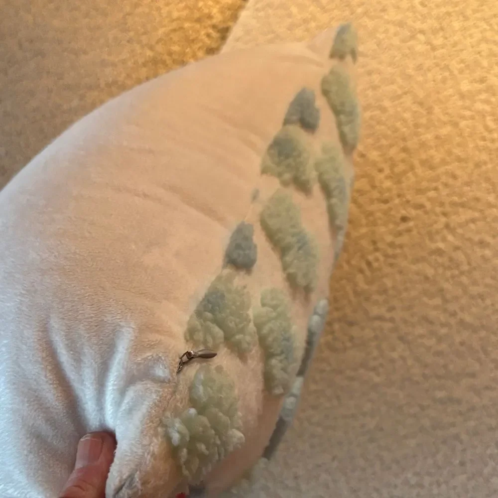 UGG Kookaburra Blue and Cream Textured Pillow